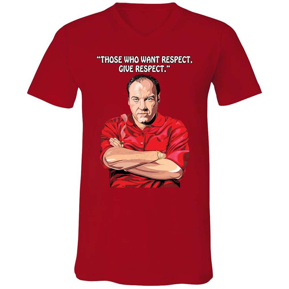 Unisex V-Neck T-Shirt - K9Y3EB2S - Red - 5
