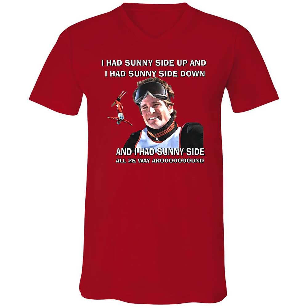 Unisex V-Neck T-Shirt - 3X3Y954S - Red - 5