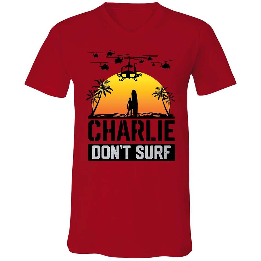 Unisex V-Neck T-Shirt - D6PE4LBV - Red - 5