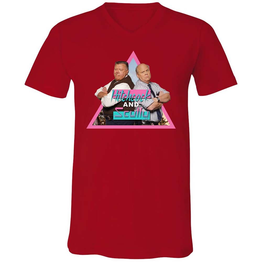 Unisex V-Neck T-Shirt - H5GK2YRW - Red - 5