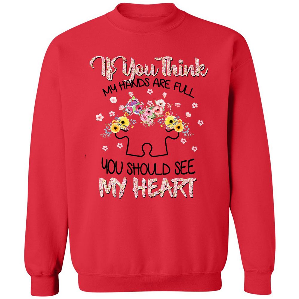 Classic Unisex Sweatshirt - A7D1E9WD - Red - 5