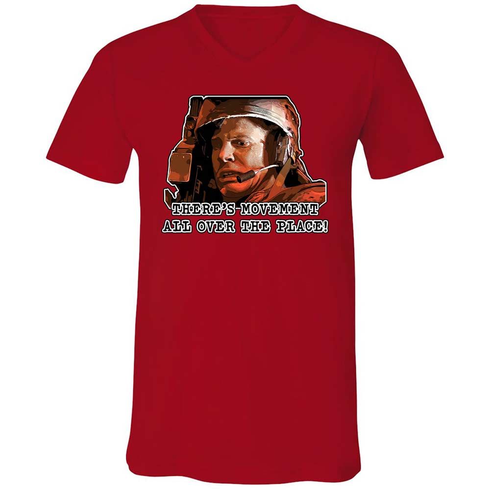 Unisex V-Neck T-Shirt - JE7JE9YW - Red - 5