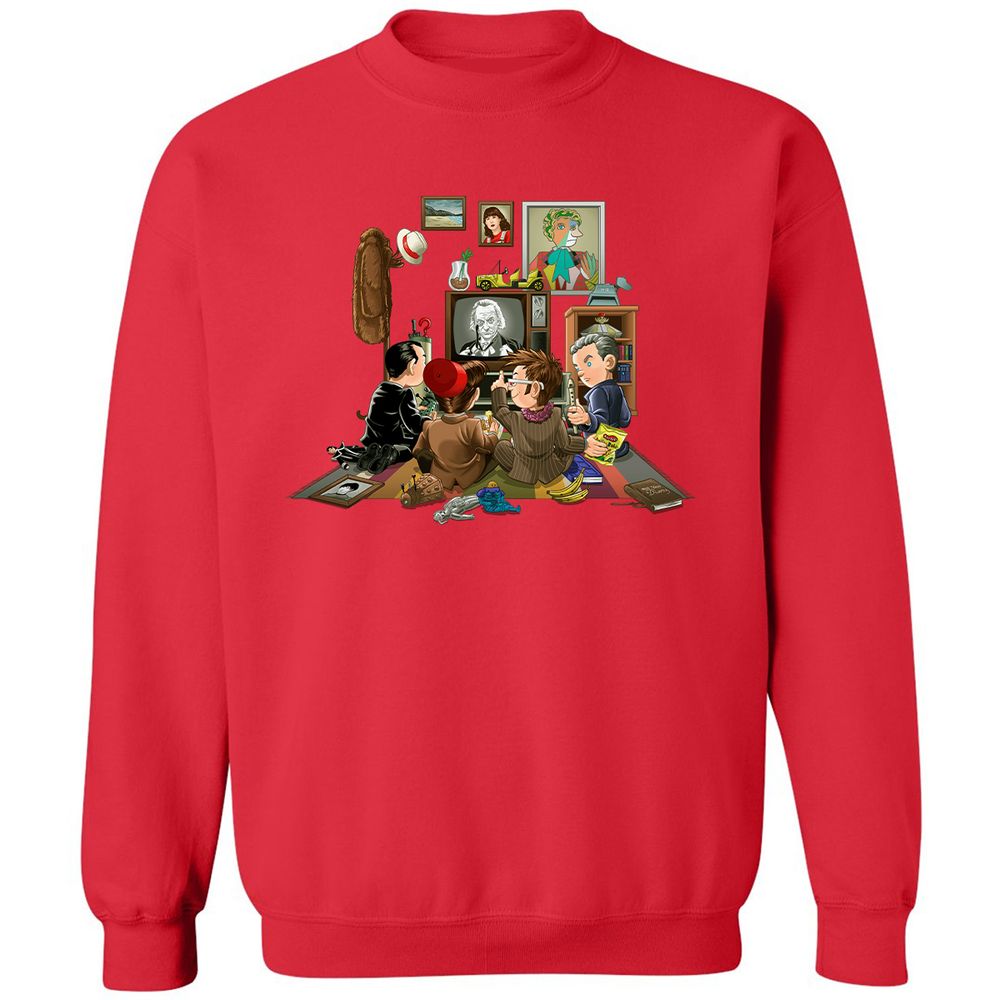 Classic Unisex Sweatshirt - HPCFFYUJ - Red - 5