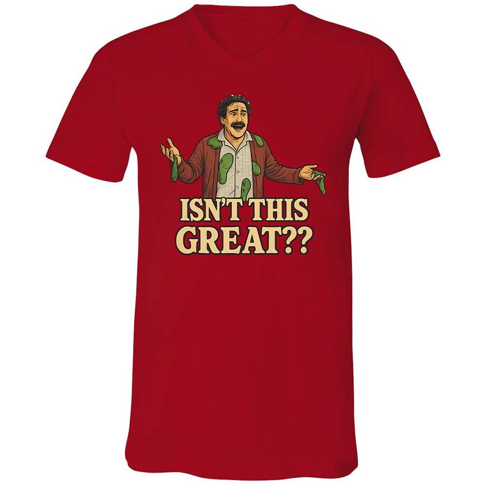 Unisex V-Neck T-Shirt - 4G936J9T - Red - 5