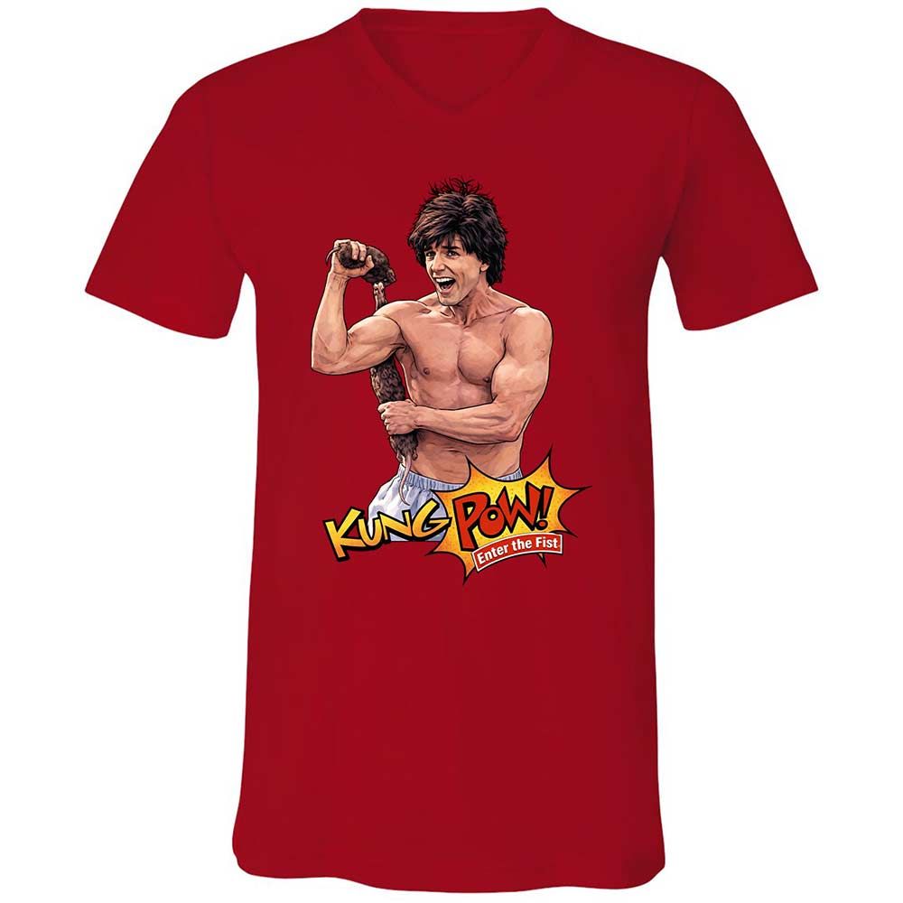 Unisex V-Neck T-Shirt - 64Z6JHMP - Red - 5
