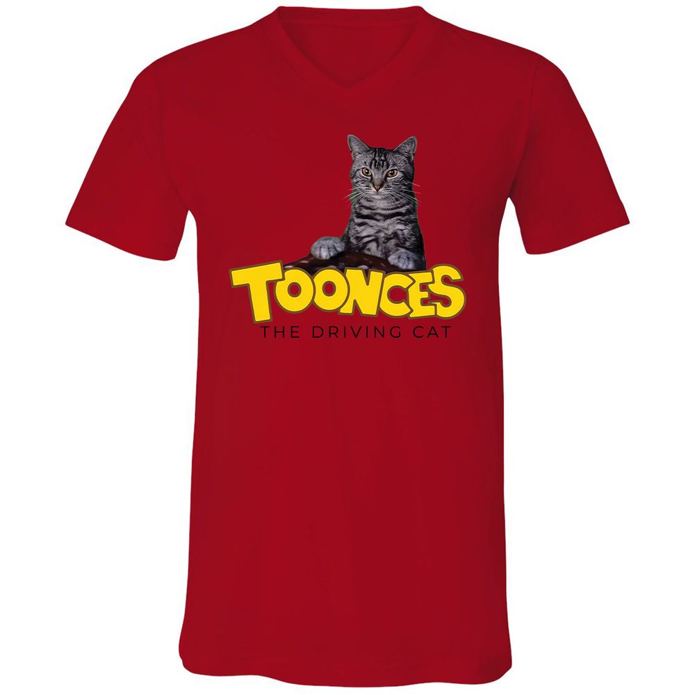 Unisex V-Neck T-Shirt - SN7WGWV3 - Red - 5