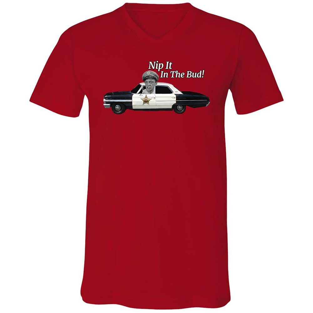 Unisex V-Neck T-Shirt - Z7DQBG1T - Red - 5