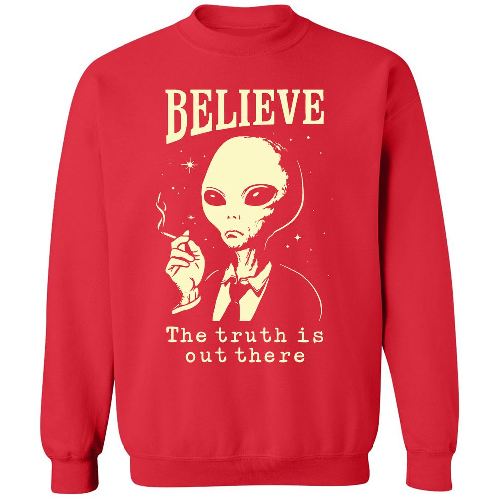 Classic Unisex Sweatshirt - 6JFGBHVU - Red - 5