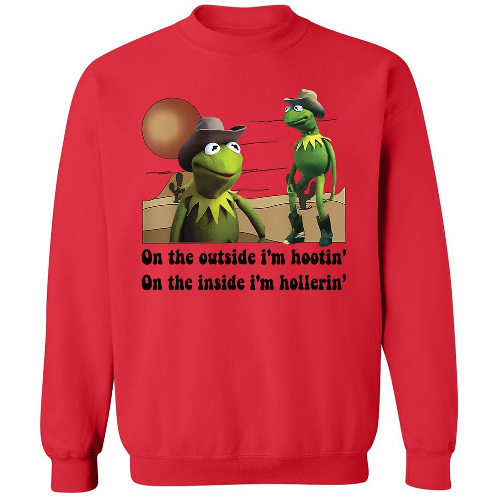 On the outside I'm hootin on the inside I'm hollerin - Red - 5