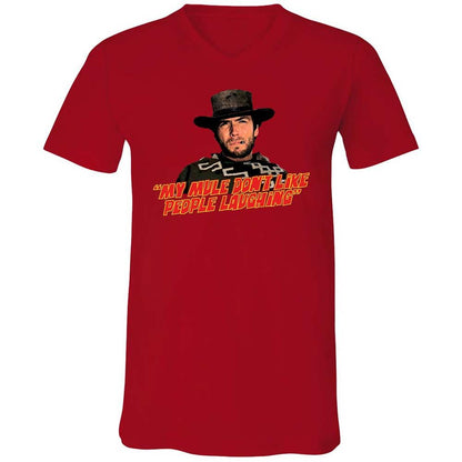 Unisex V-Neck T-Shirt - GQM3CXZR - Red - 5
