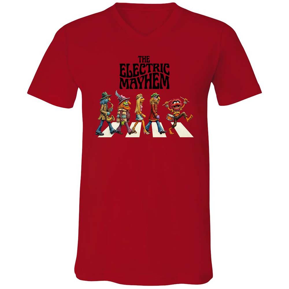 Unisex V-Neck T-Shirt - KLY8ZY8U - Red - 5