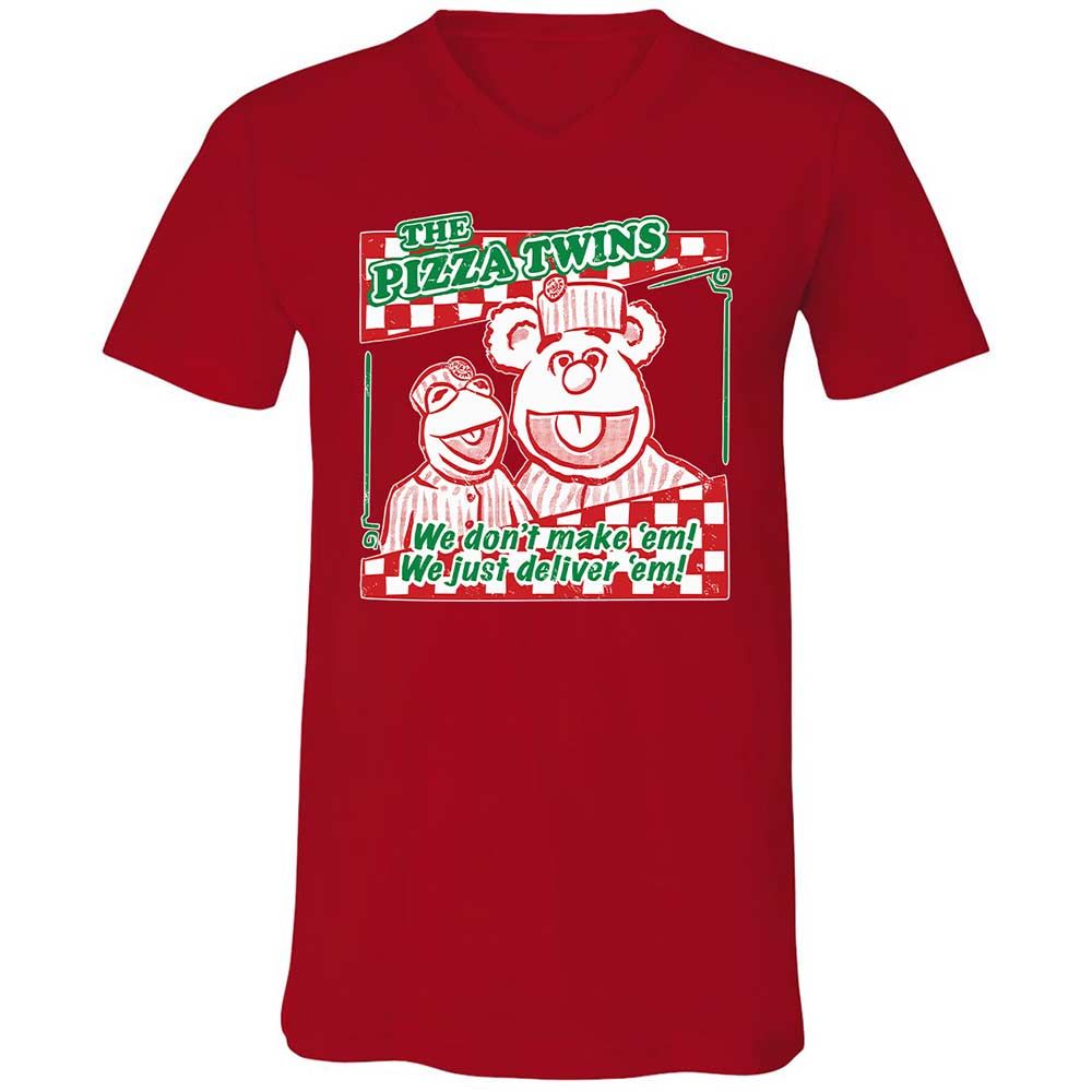 Unisex V-Neck T-Shirt - 7DL36N7L - Red - 5