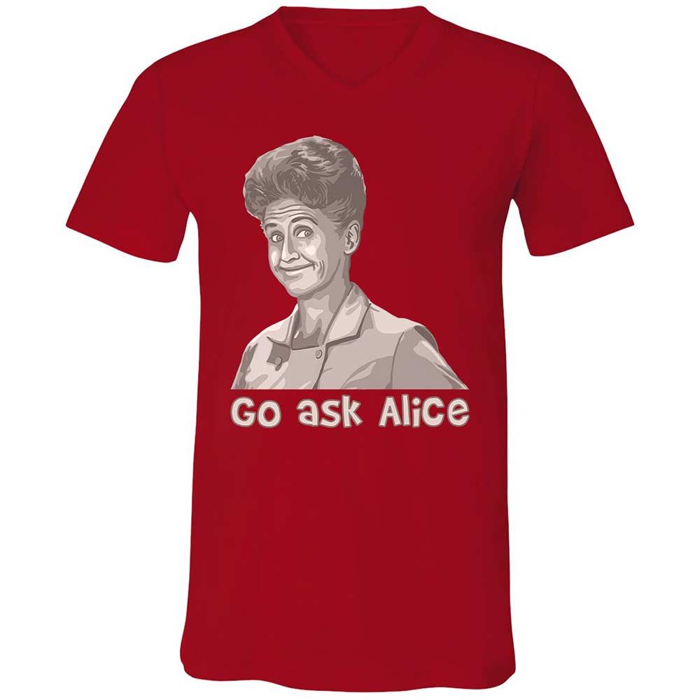 Unisex V-Neck T-Shirt - 23579J1Q - Red - 5