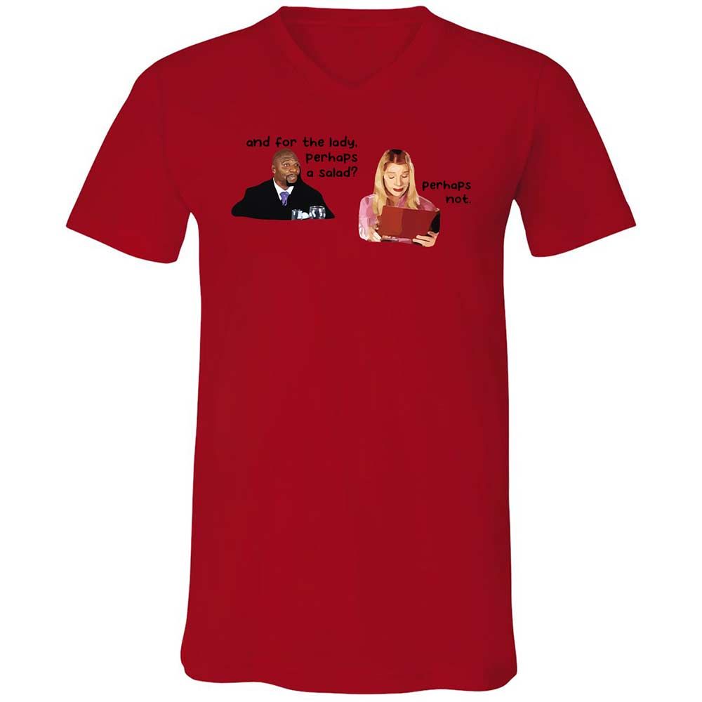 Unisex V-Neck T-Shirt - CBVWTR2Z - Red - 5