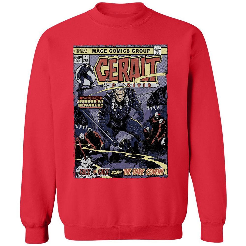 Classic Unisex Sweatshirt - QVMH183W - Red - 5