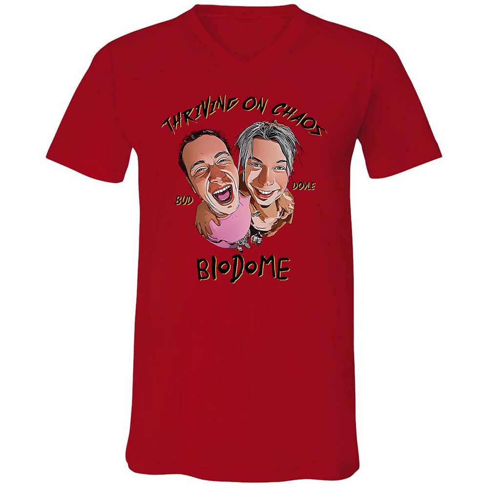 Unisex V-Neck T-Shirt - AZARFM85 - Red - 5