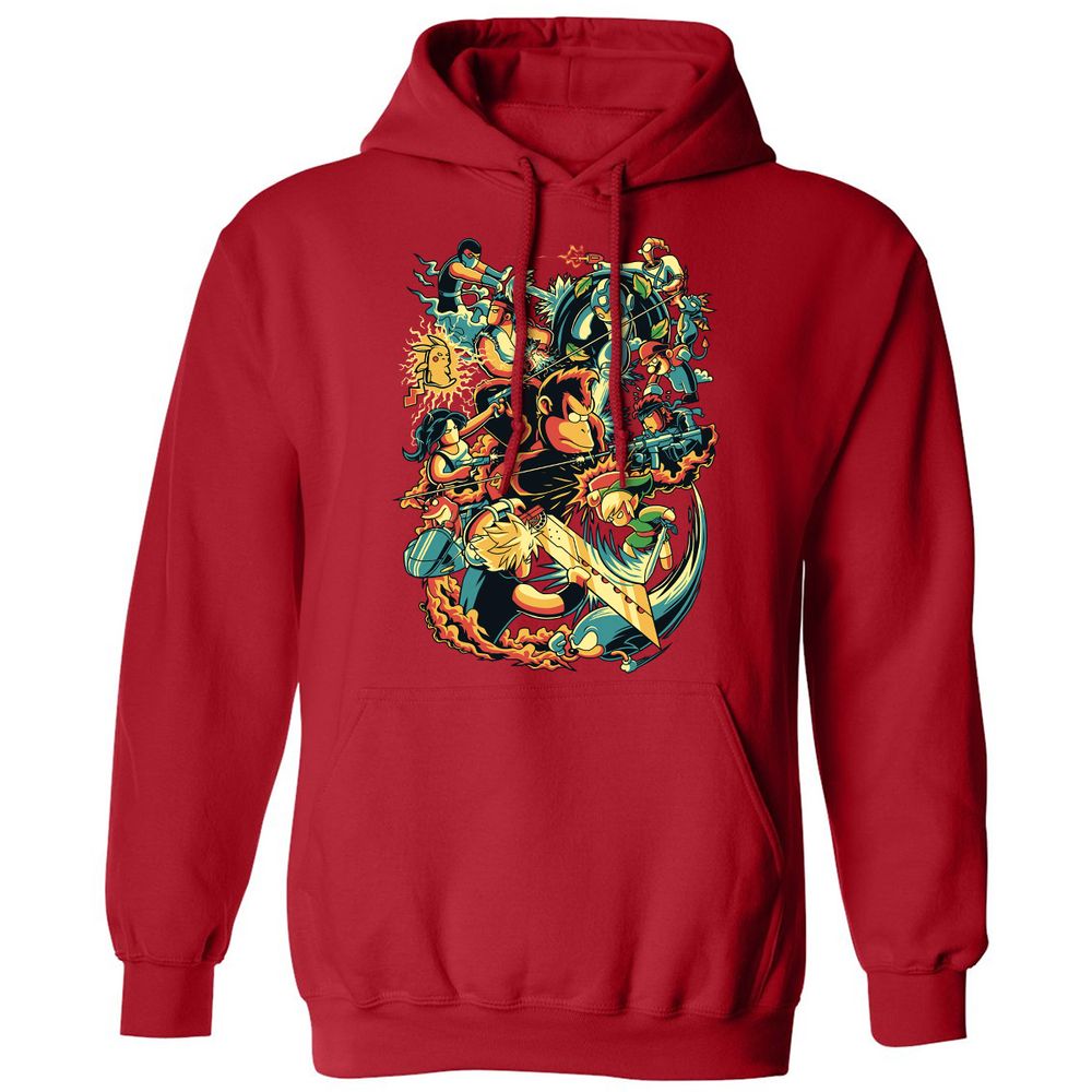 Classic Unisex Hoodie - K8SSA7NQ - Red - 5