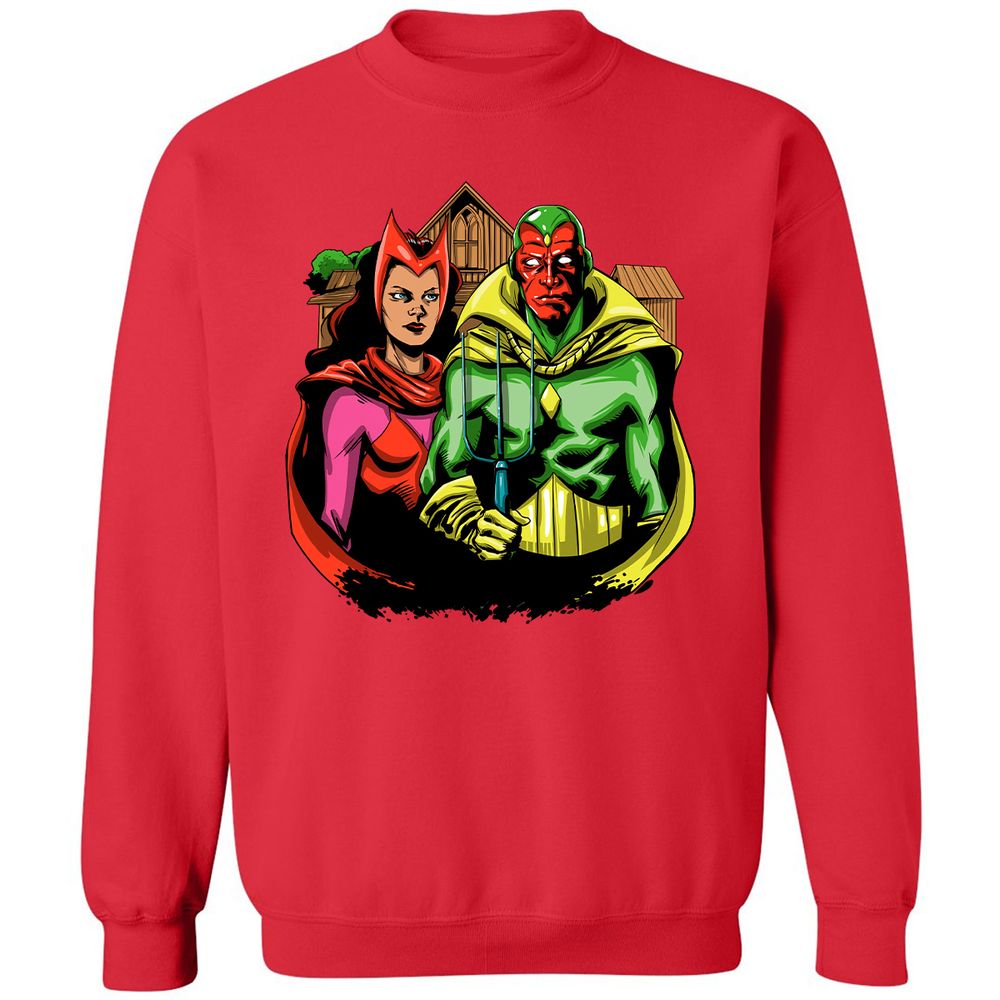 Classic Unisex Sweatshirt - 9W2M5JM7 - Red - 5