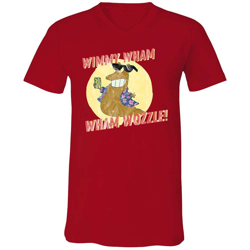 Unisex V-Neck T-Shirt - QJLGWT5A - Red - 5
