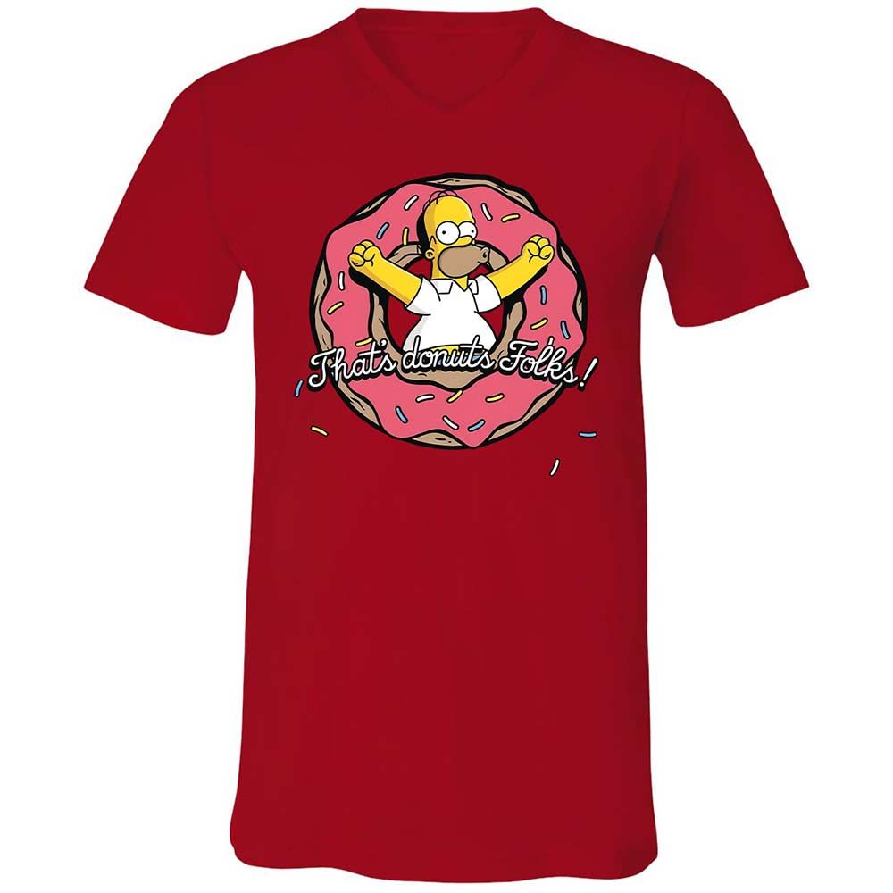 Unisex V-Neck T-Shirt - MPKF3T8D - Red - 5