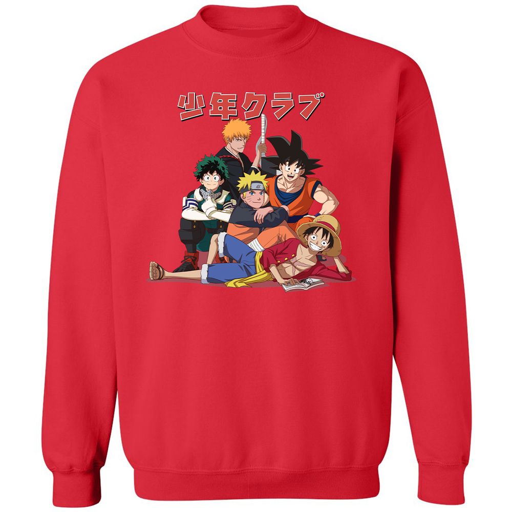 Classic Unisex Sweatshirt - C9D57ZDQ - Red - 5