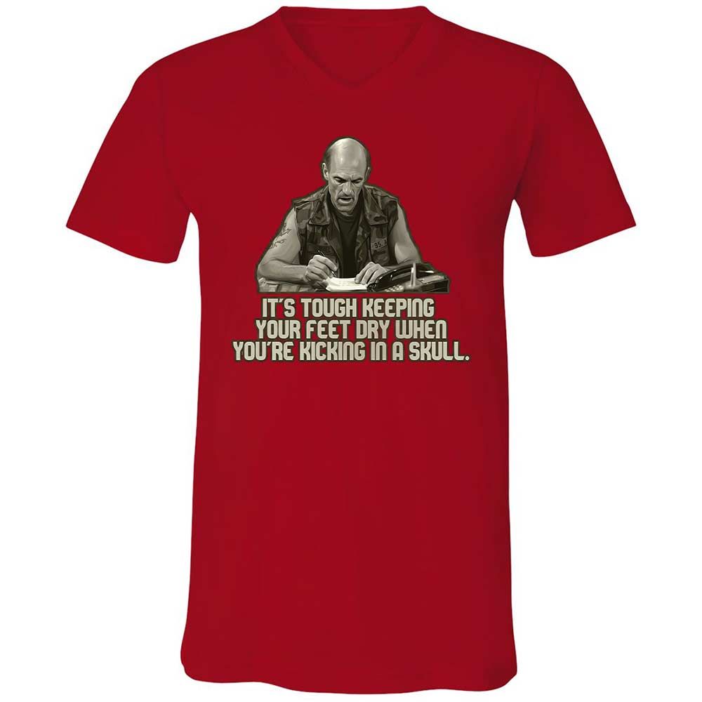 Unisex V-Neck T-Shirt - 5HPLX7QQ - Red - 5