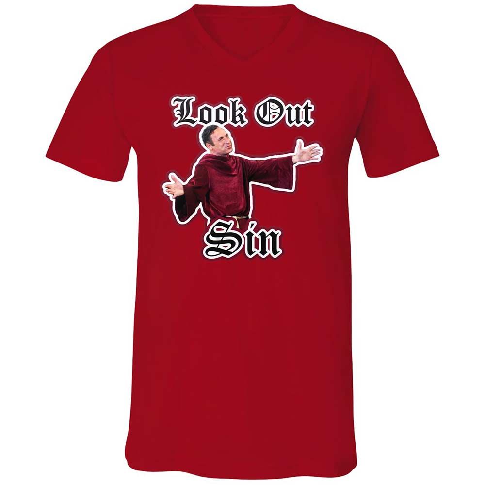 Unisex V-Neck T-Shirt - 779LZF8Z - Red - 5