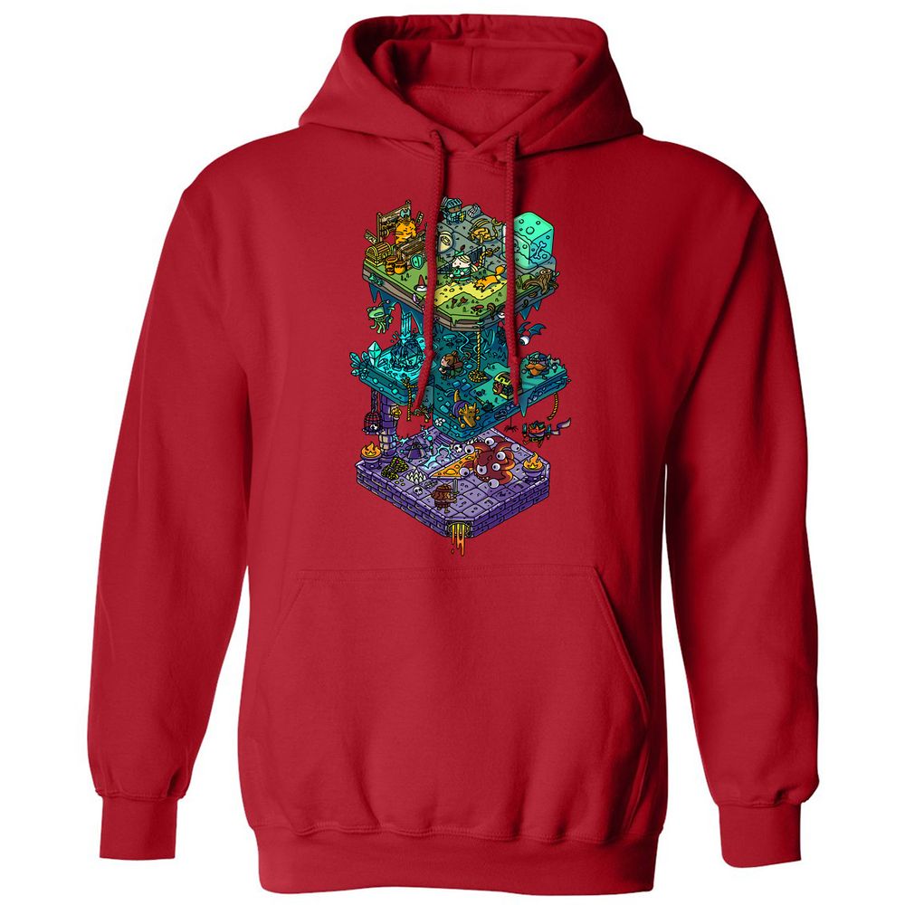Classic Unisex Hoodie - XFD669KP - Red - 5