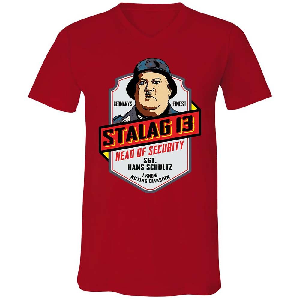 Unisex V-Neck T-Shirt - 7ATB43KP - Red - 5