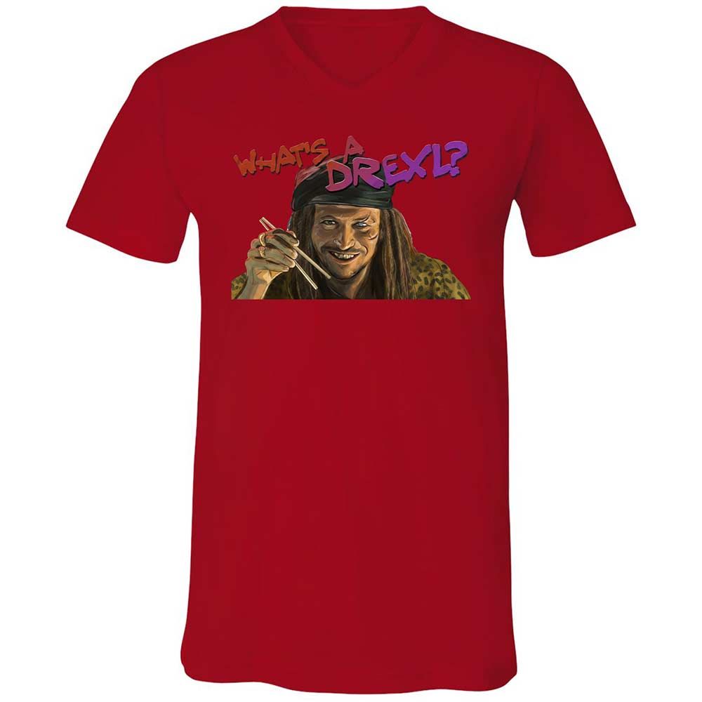 Unisex V-Neck T-Shirt - DQDPEFYW - Red - 5