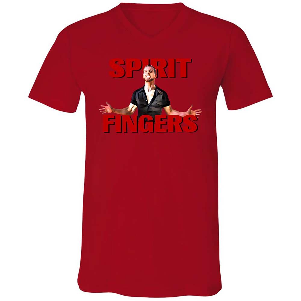Unisex V-Neck T-Shirt - 4RKQZY3T - Red - 5
