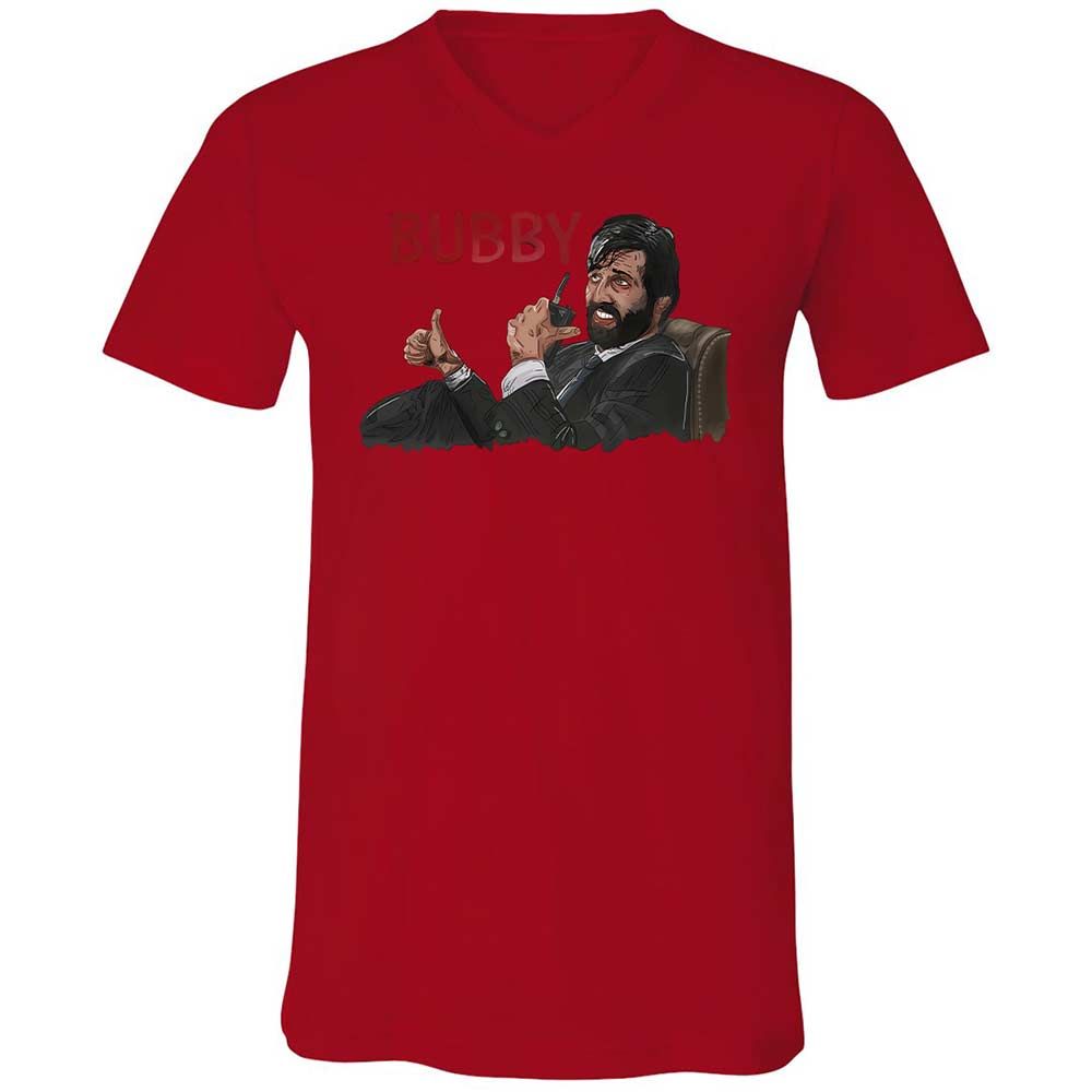 Unisex V-Neck T-Shirt - 7LNYNKHQ - Red - 5