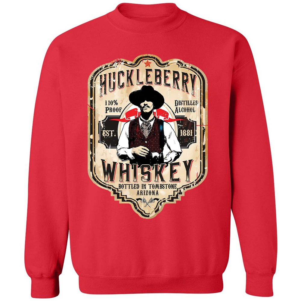 Huckleberry Whiskey Label - Red - 5