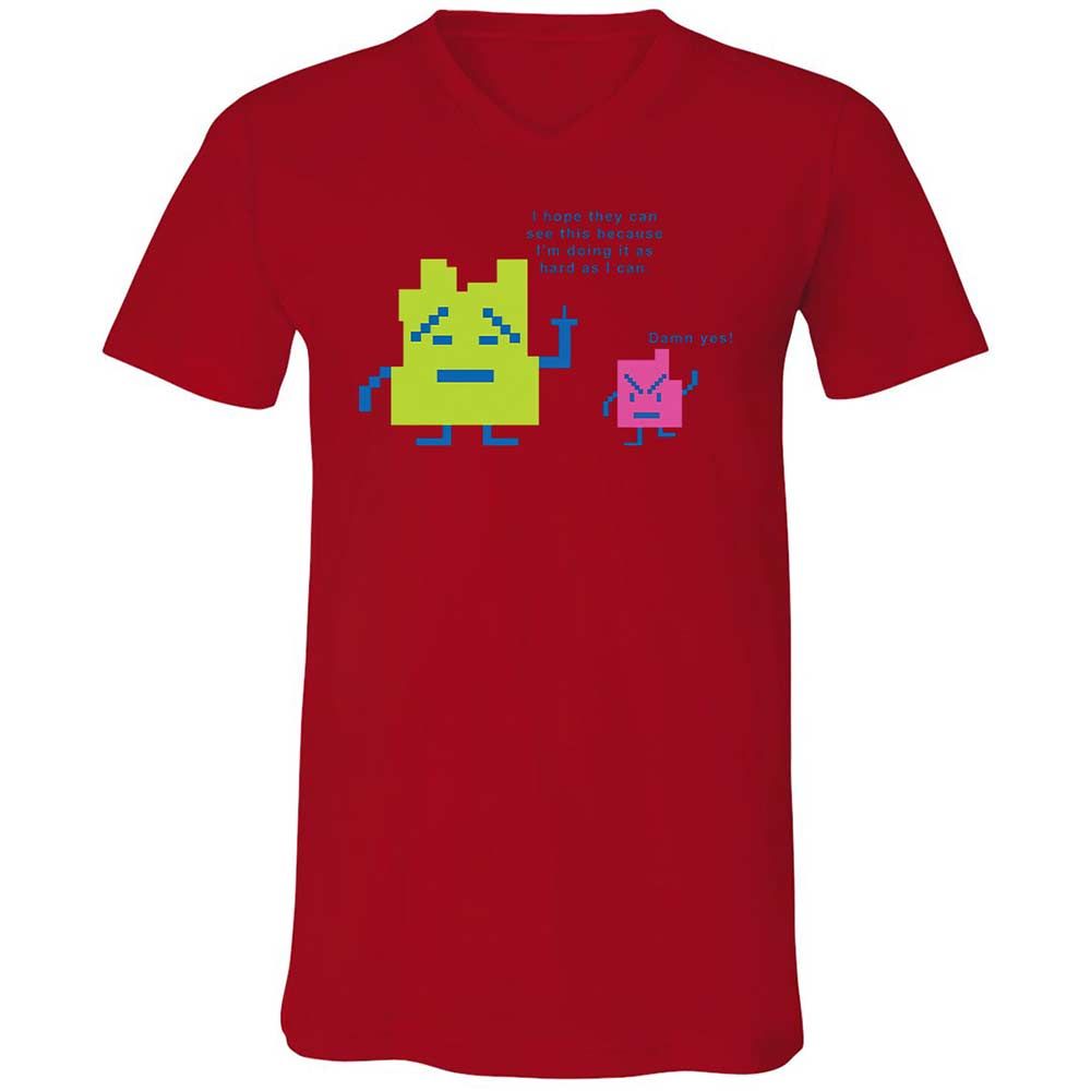 Unisex V-Neck T-Shirt - FJ7DM54A - Red - 5