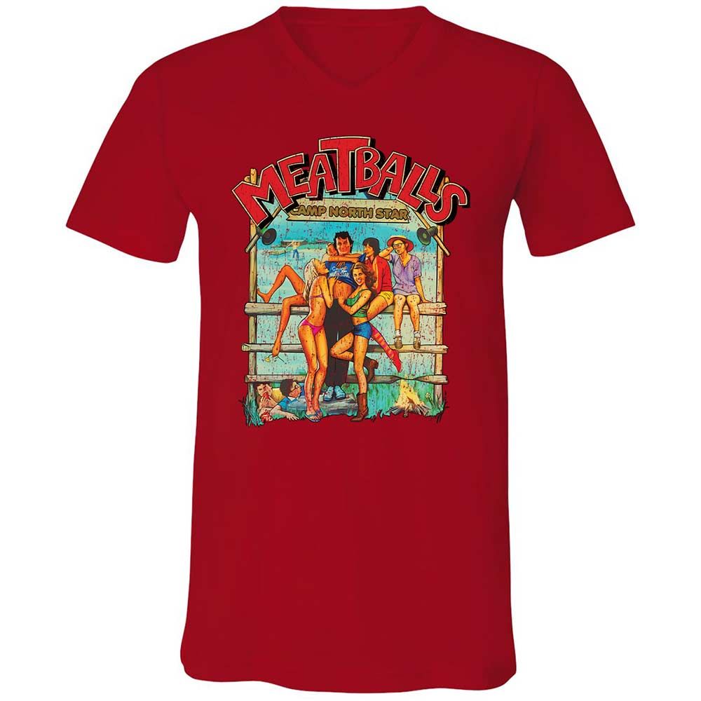 Unisex V-Neck T-Shirt - 9E9DV8KJ - Red - 5