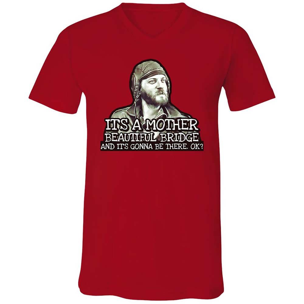 Unisex V-Neck T-Shirt - SF9JU4QY - Red - 5
