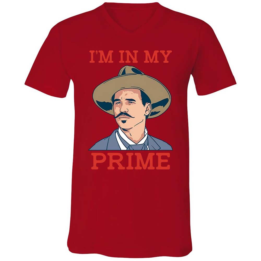 Unisex V-Neck T-Shirt - W8FH271Q - Red - 5