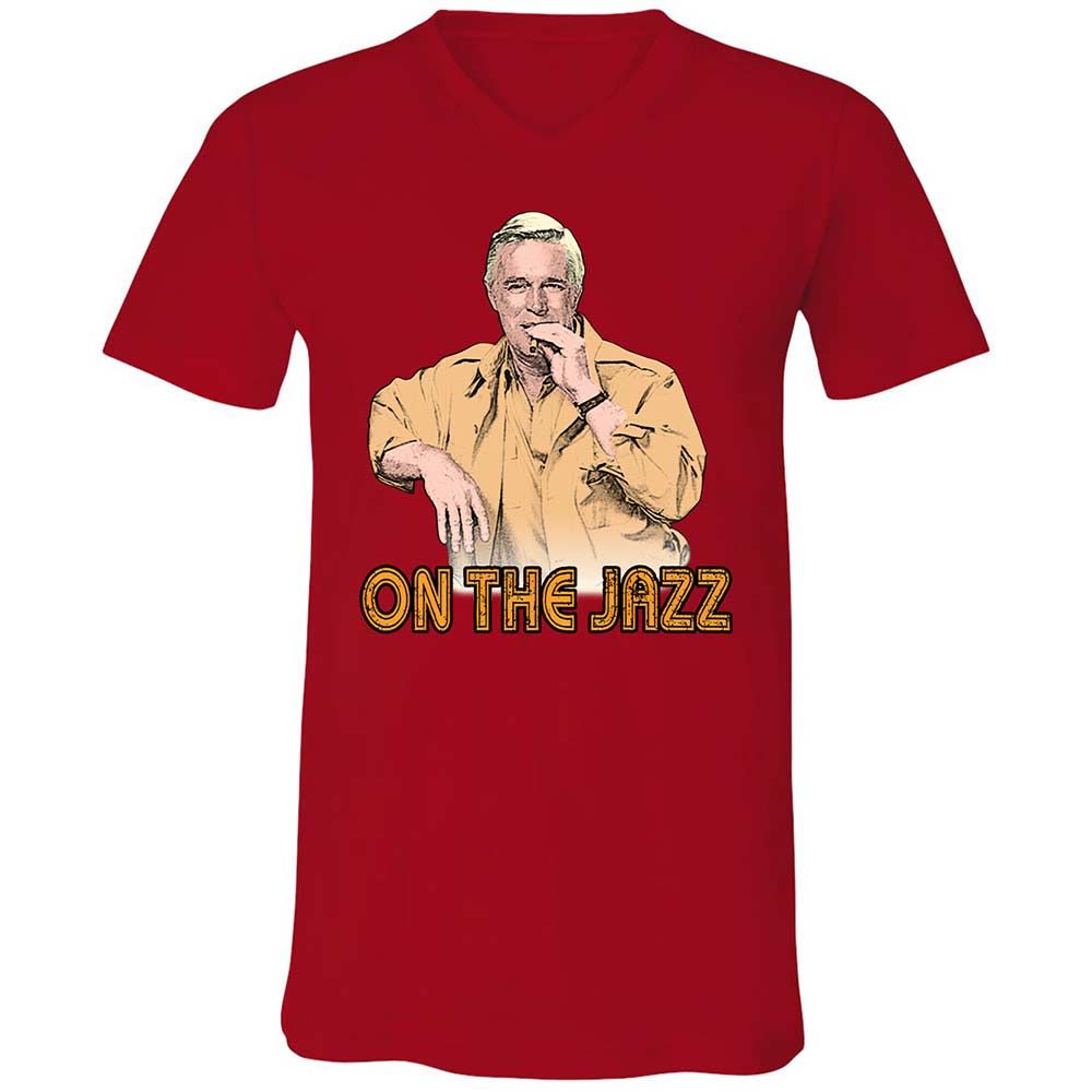 Unisex V-Neck T-Shirt - ZB25GMHY - Red - 5