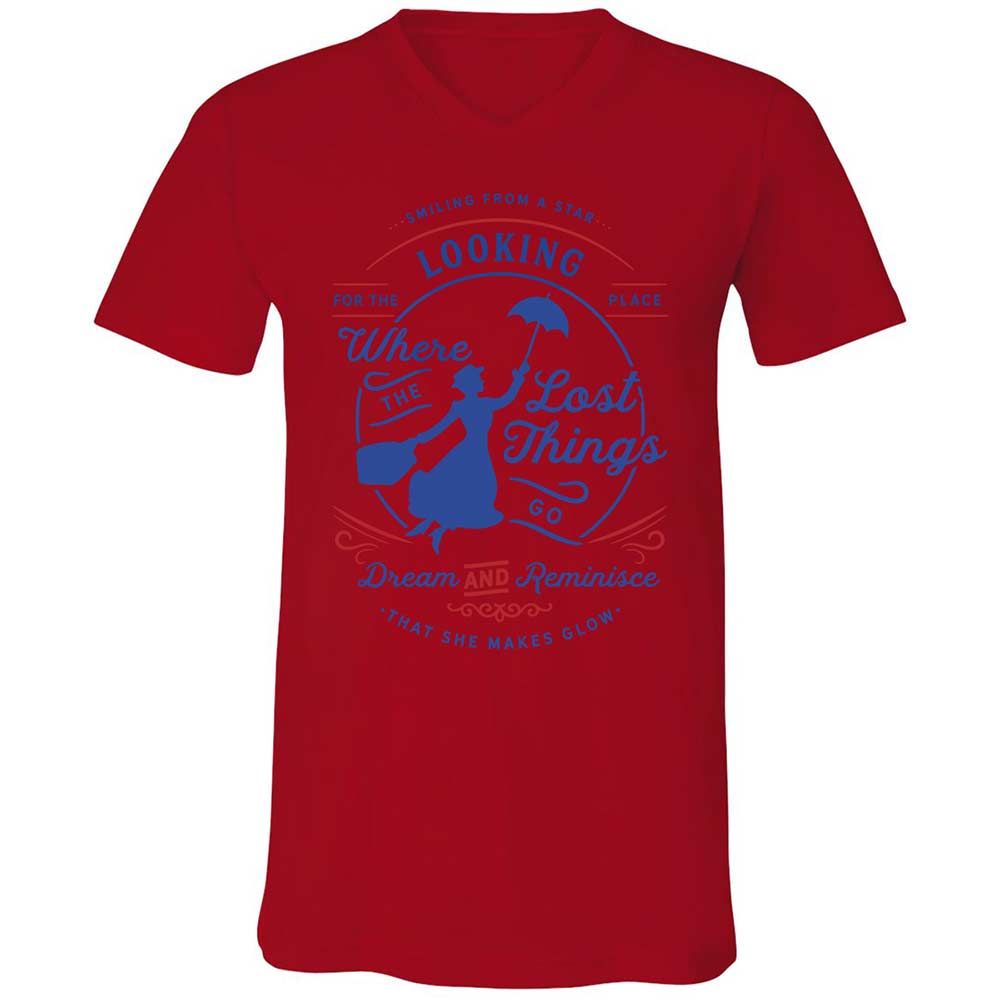Unisex V-Neck T-Shirt - JJDKJW57 - Red - 5