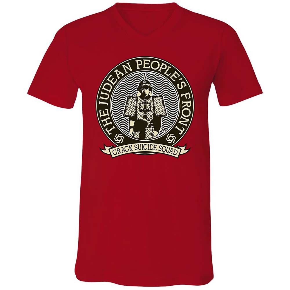 Unisex V-Neck T-Shirt - ZSWCV9KZ - Red - 5