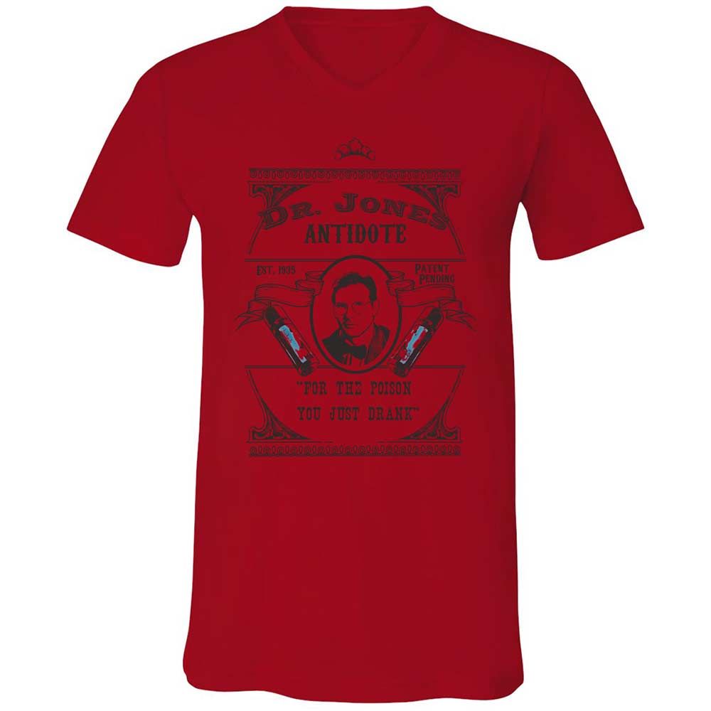 Unisex V-Neck T-Shirt - YFEZFQKR - Red - 5