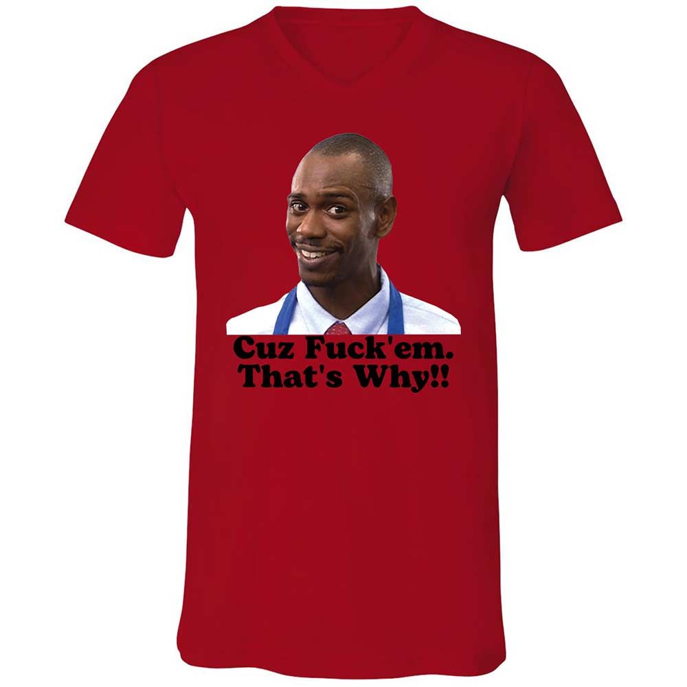 Unisex V-Neck T-Shirt - 3CCZWHEV - Red - 5