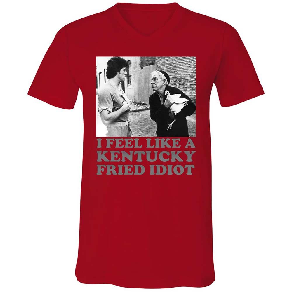 Unisex V-Neck T-Shirt - EJASL6Y7 - Red - 5