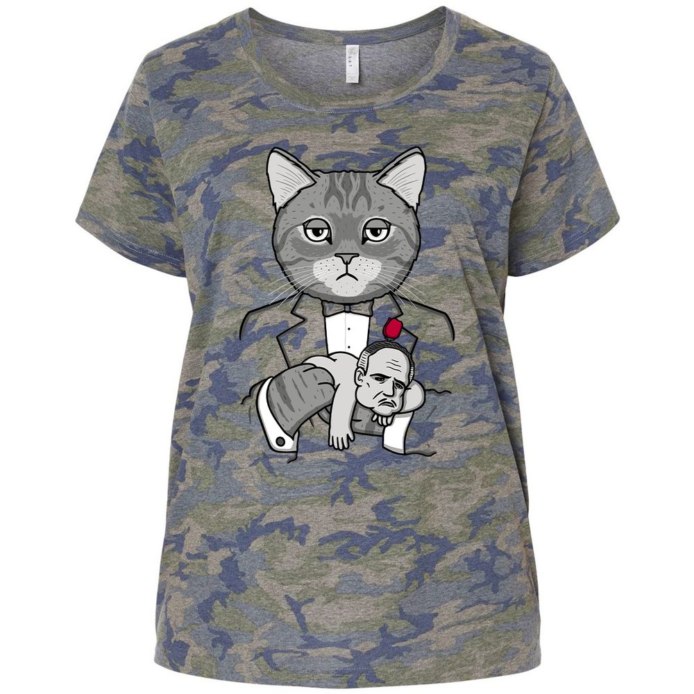 Ladies Curvy Jersey - FU1HUVHH - Vintage Camo - 5