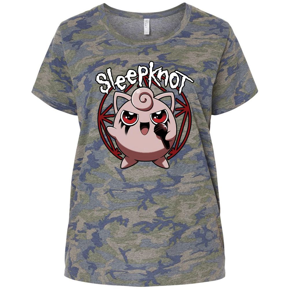 Ladies Curvy Jersey - JSAUVBV6 - Vintage Camo - 5