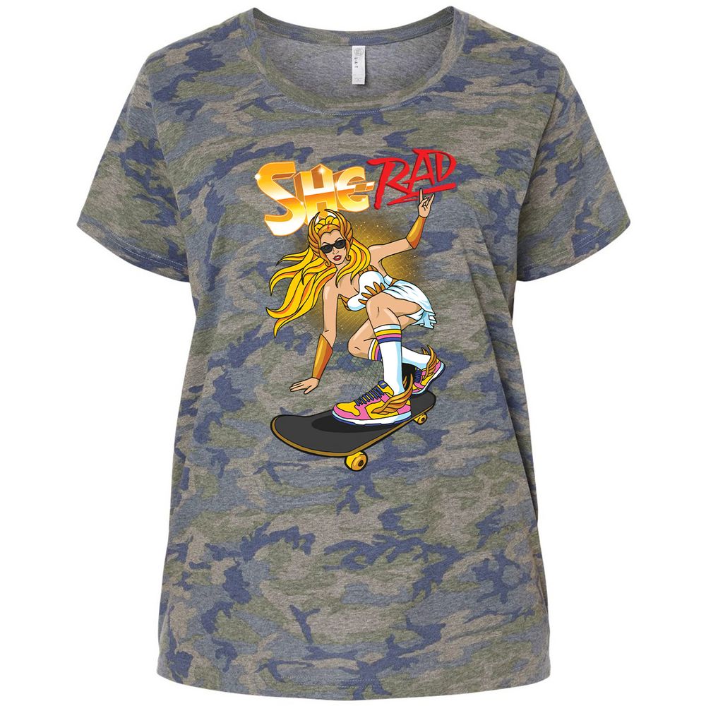 Ladies Curvy Jersey - XQZ96HJT - Vintage Camo - 5