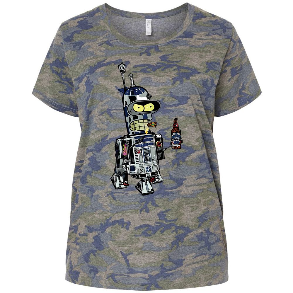 Ladies Curvy Jersey - 3YCCFUKZ - Vintage Camo - 5