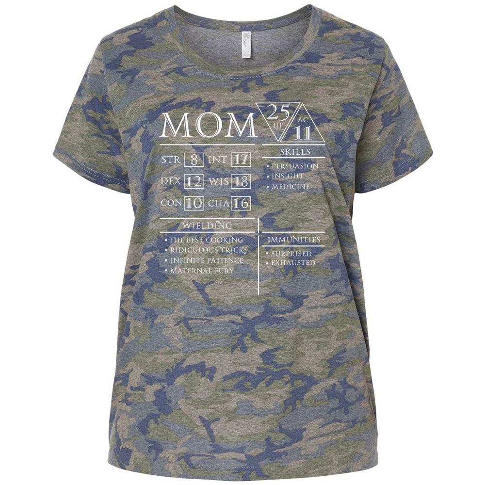 Ladies Curvy Jersey - UF4L7K2K - Vintage Camo - 5