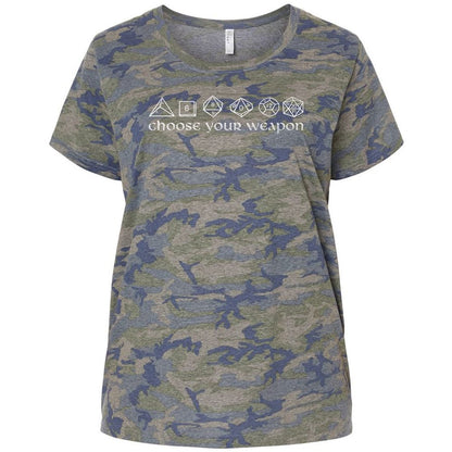 Ladies Curvy Jersey - 8TF5LHQU - Vintage Camo - 5