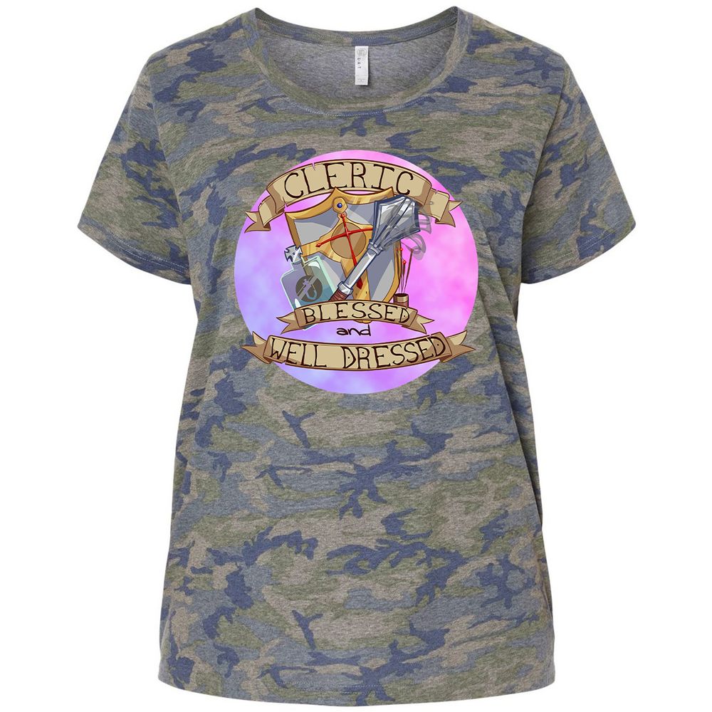Ladies Curvy Jersey - LMTM3CBY - Vintage Camo - 5